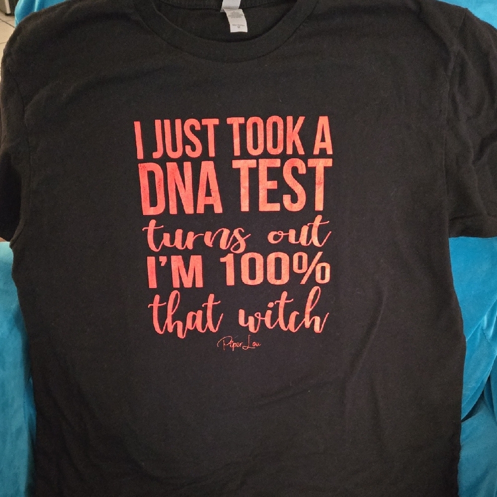 HalloweenT-Shirt Black with Orange Graphic Print. Womens Medium,  100% Cotton.